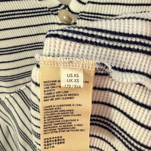 Anthropologie Maeve Tunic Henley Black and White - Picture 5 of 5